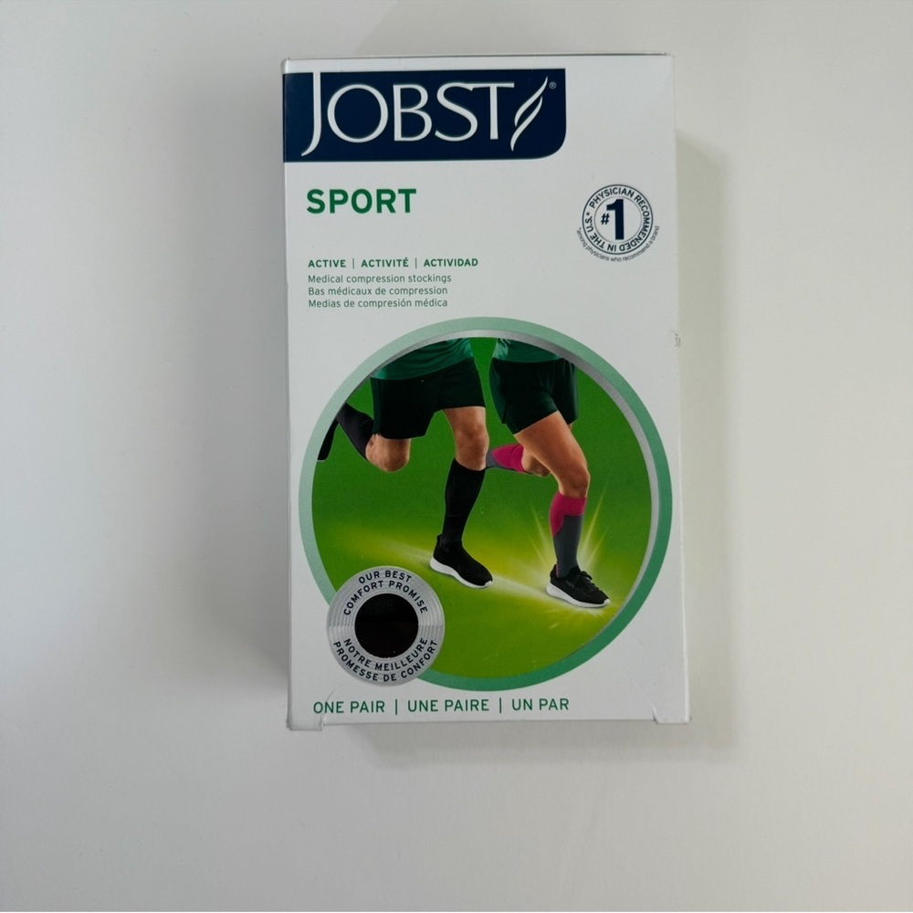 NEW Jobst Sport medical knee high 15-20 mmhg compression Socks‎ size Small gray